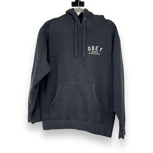 Obey Gray Spell out Hoodie Men’s M